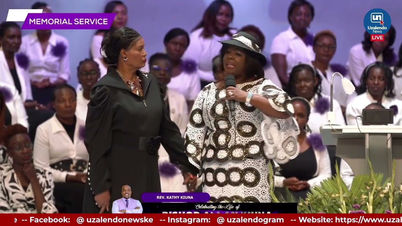 Emotional as Bishop Allan Kiuna's Wife, Rev. Kathy Pays Last Tribute to her Late Husband