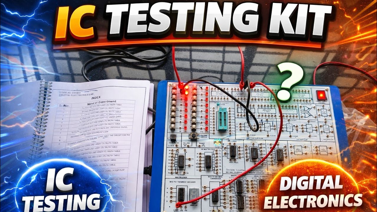 IC Tester Kit Demonstration | Electronics Lab Practical 