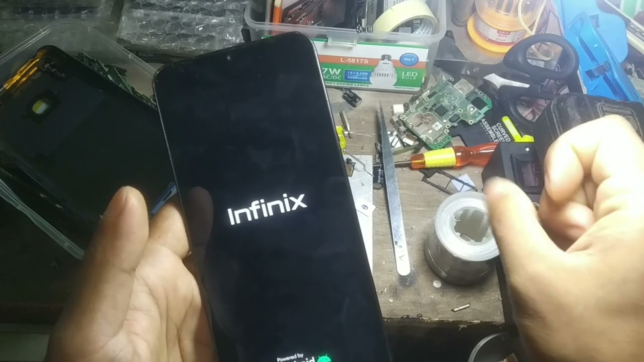 perbaiki hp infinix smart 5 kondisi mati total di cas nyala indikator saja