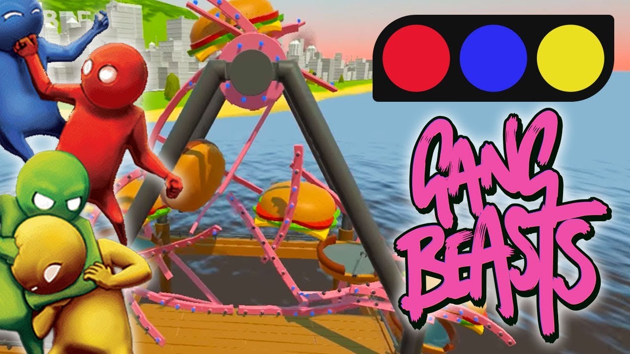 We destroyed the Ferris Wheel in Gang Beasts!