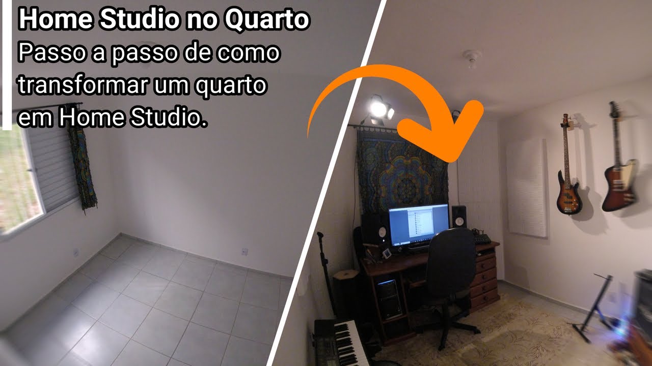 Home Studio no Quarto - Passo a Passo de como transformar um quarto de apartamento em Home Studio.