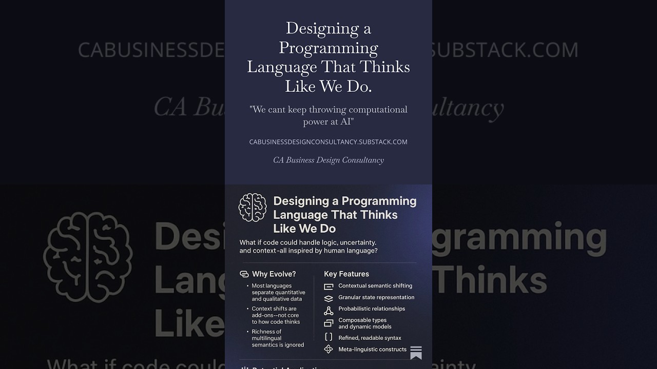 Designing a Programming Language, that “Thinks Like We Do” Part 2
