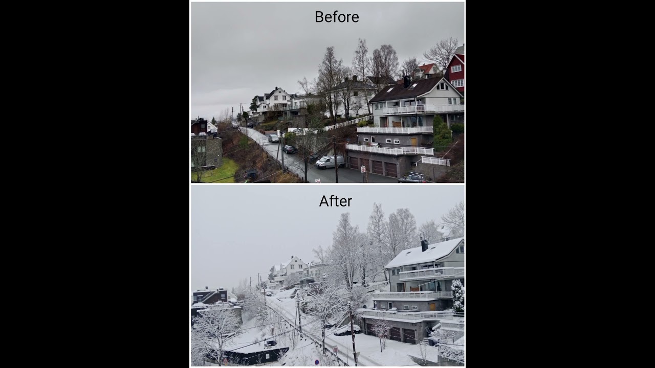 One destination, two very different moods❄️🌤️