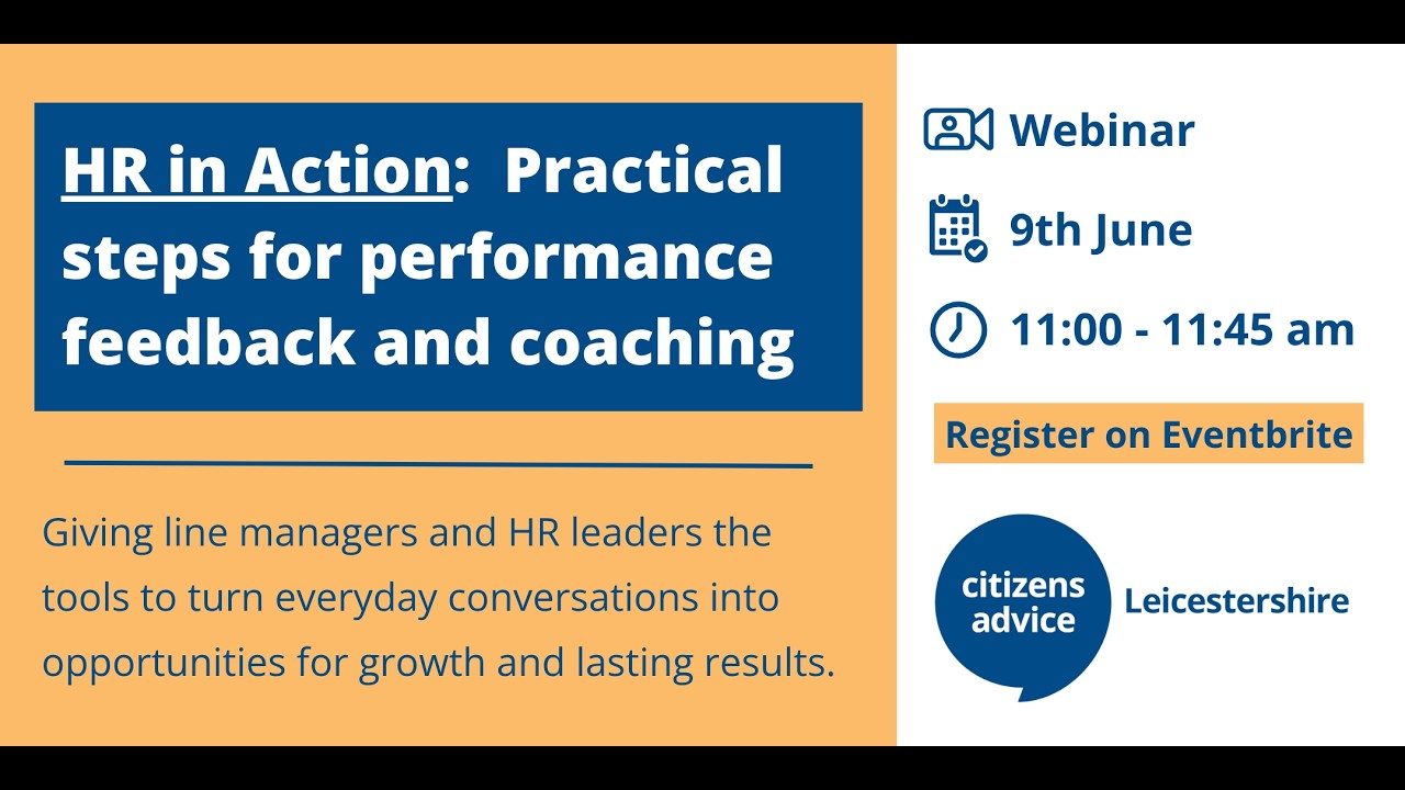 HR in Action: Practical Steps for Performance Feedback and Coaching