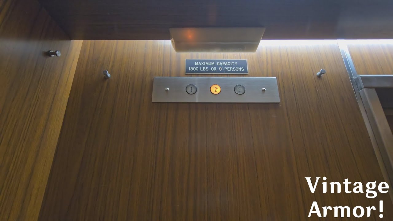 Single Speed! Vintage 1960's Armor Traction Elevator at an apartment building - Richmond BC