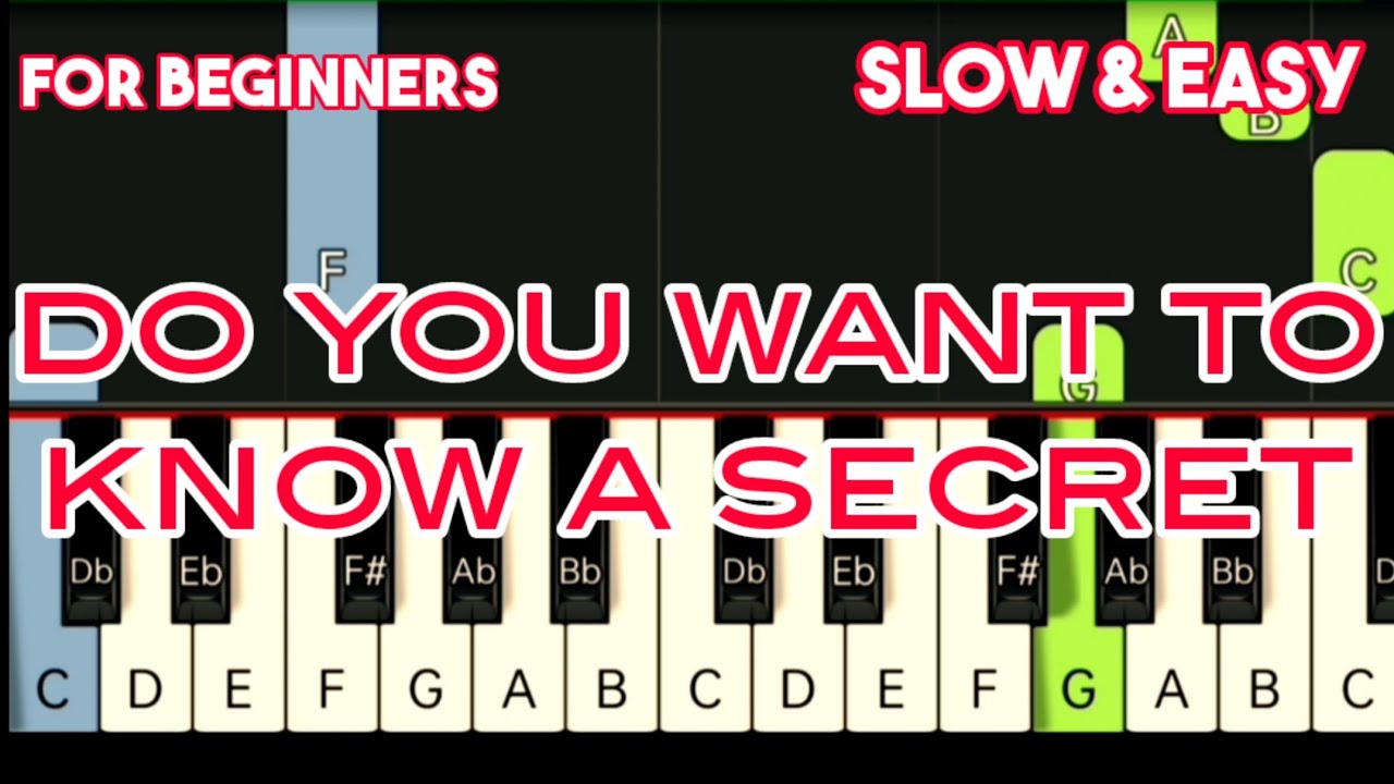 THE BEATLES - DO YOU WANT TO KNOW A SECRET | SLOW & EASY PIANO TUTORIAL