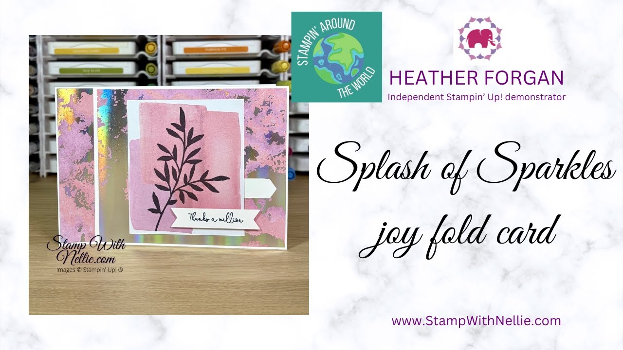 Как сделать простую открытку с эффектом складывания «Joy Fold» с помощью дизайнерской бумаги Stam...