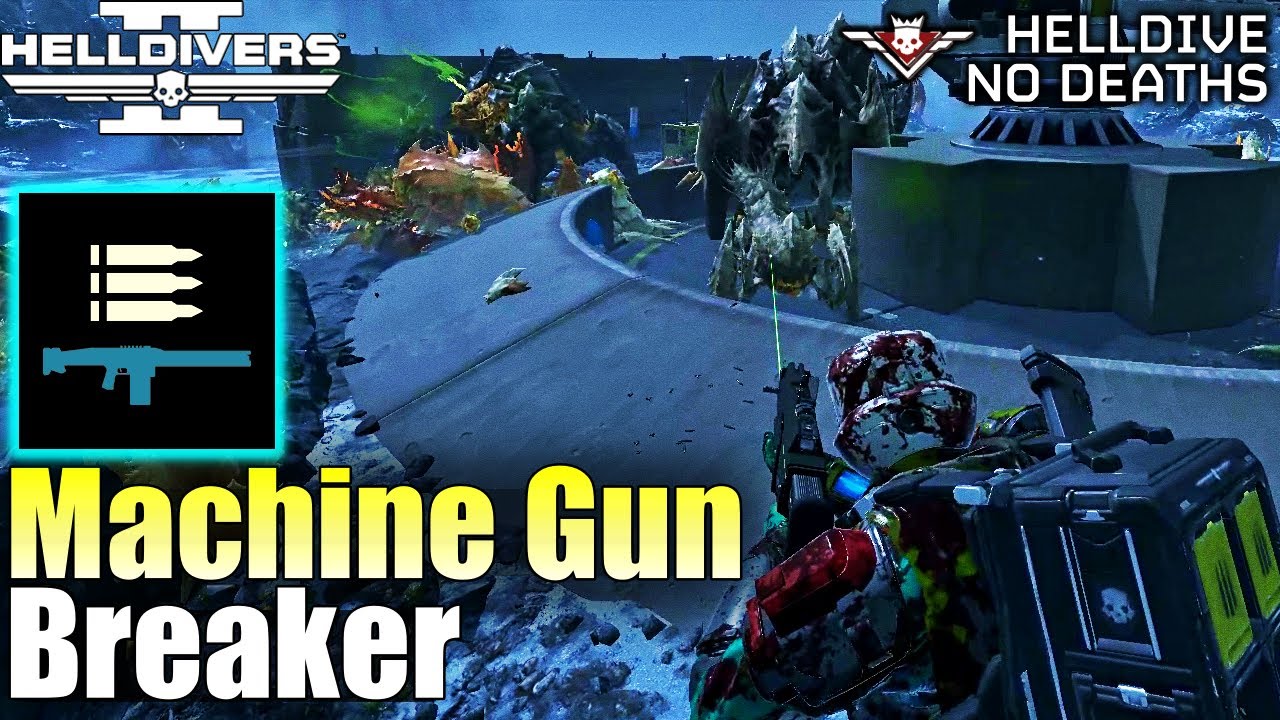 Helldivers 2 - Machine Gun & Breaker Gameplay (No commentary, Max difficulty, No deaths)