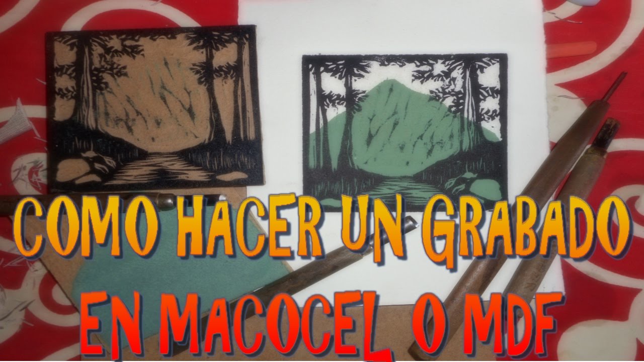 Grabado en MDF o macocel -estampa- a color