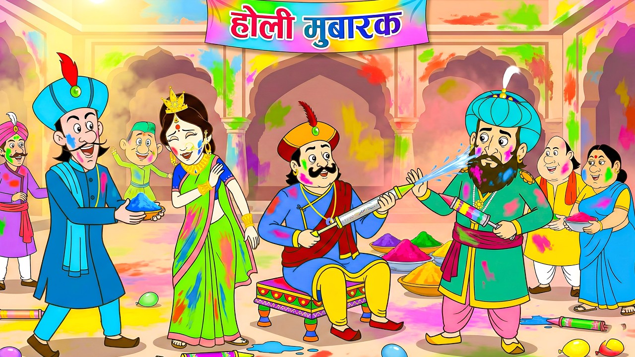 গোপাল ভাঁড় রাজা ও মন্ত্রীর সাথে হোলি উদযাপন করেছিলেন। | Gopal Bhar |episode