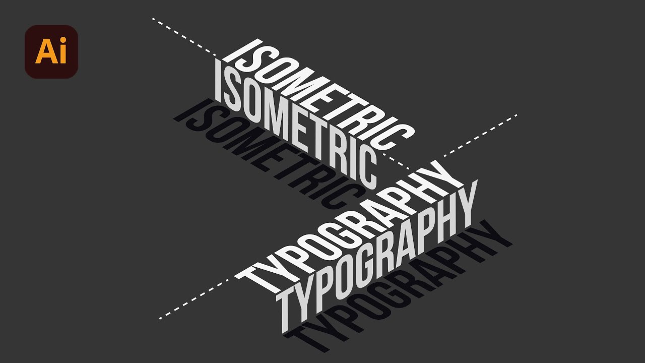Изометрический текстовый эффект в Adobe Illustrator