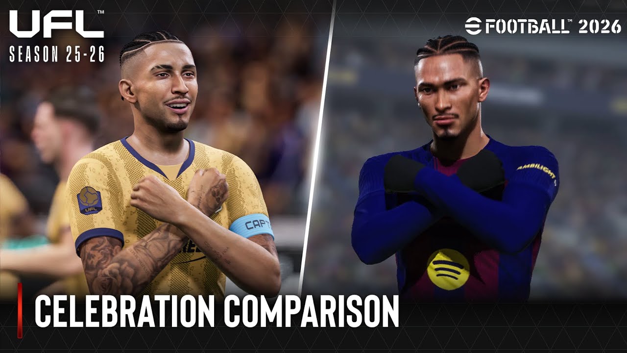UFL™ 2026 vs eFootball 2026 | Celebration Comparison