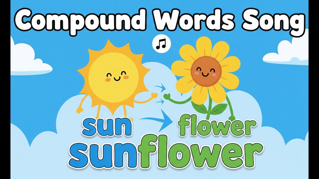 Compound Words Song and Lyrics Video!    Teaching Elementary Grammar - Language Arts ELA