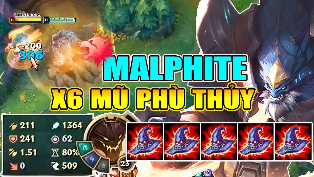 XÓA GAME VỚI MALPHITE 6 MŨ PHÙ THỦY TẠI CHẾ ĐỘ URF !