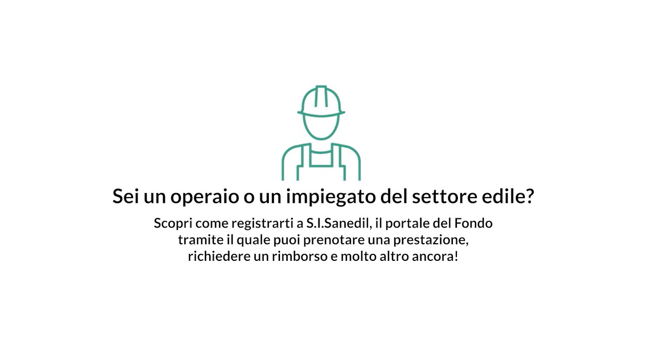 Come registrarsi al portale S.I.Sanedil - Lavoratori