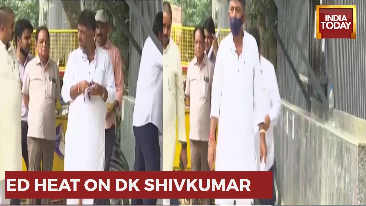 WATCH : Karnataka Congress Chief DK Shivkumar Reach ED Office For Questioning In PMLA Case