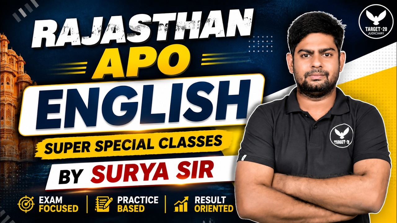 Rajasthan APO English 2026 | Complete English Preparation | By Surya Sir