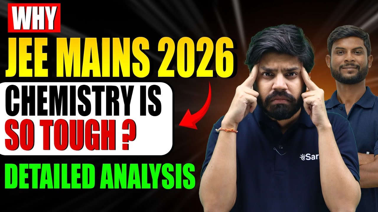 JEE Mains 2026 : Chemistry Detailed Analysis, TOUGHEST Chemistry Ever?? | eSaral