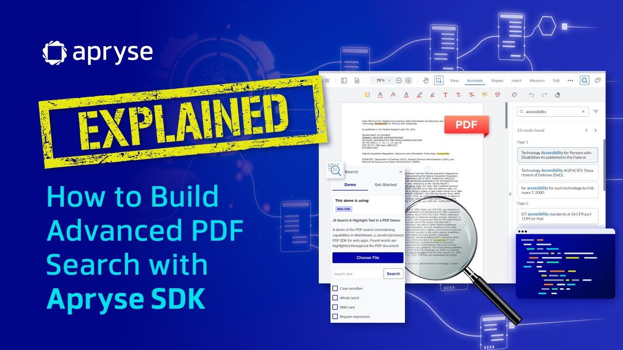 ПОЯСНЕНИЕ: Как создать расширенный поиск по PDF-файлам с помощью Apryse SDK | Apryse