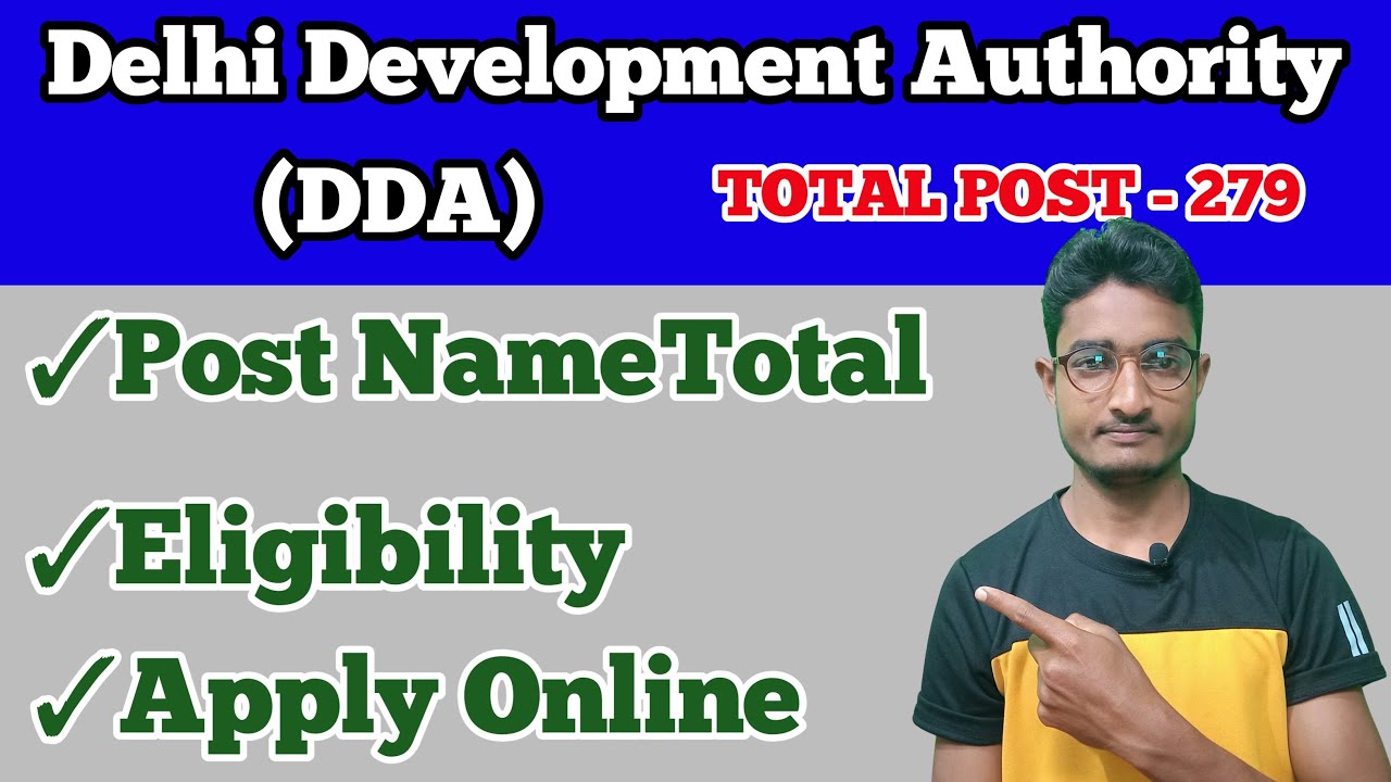 DDA (Delhi Development Authority) Online Application Form #DDA #rijobs #jobs