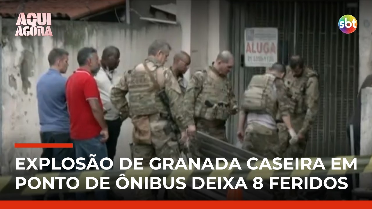 Explosão de granada caseira em ponto de ônibus deixa 8 feridos no Rio de Janeiro | #AquiAgora