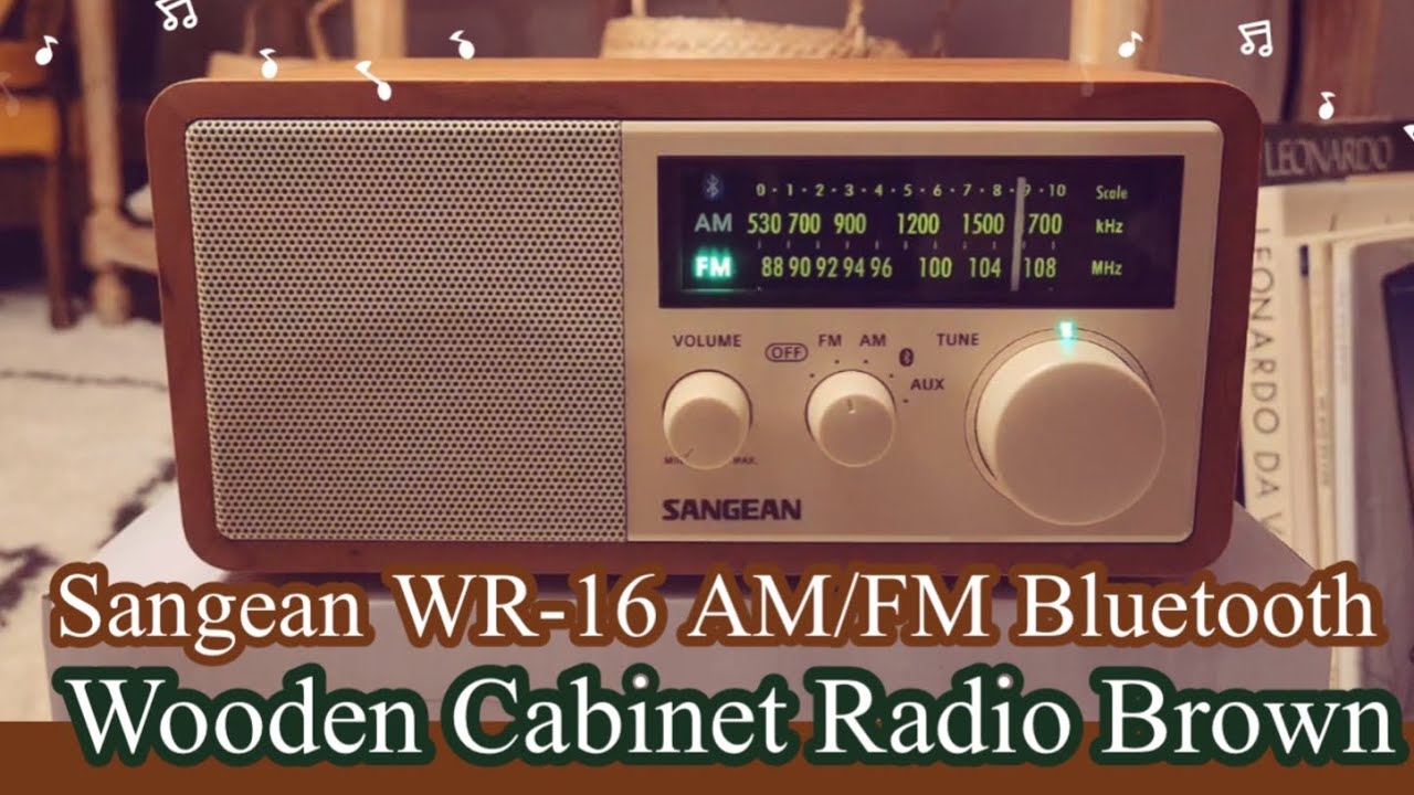 남편 장난감 언박싱 리뷰 Sangean WR-16 AM/FM Bluetooth Wooden Cabinet Radio Unboxing&Sound Test 산진라디오