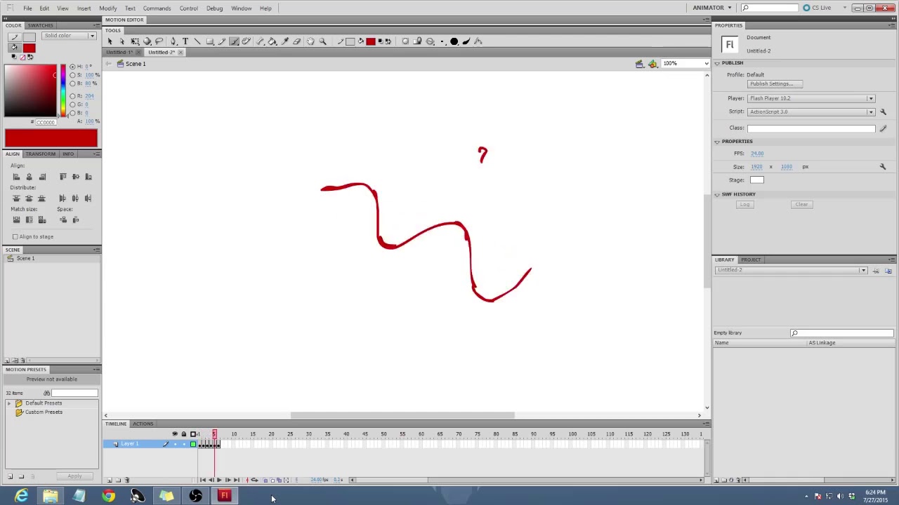 2D Animating a Wave