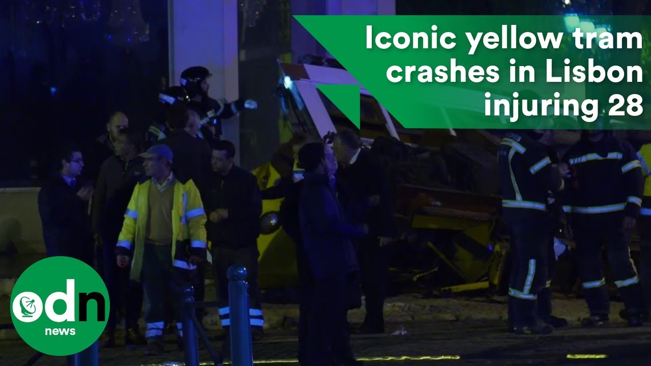 Iconic yellow tram crashes in Lisbon injuring 28