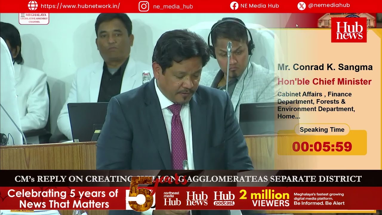 Creating Shillong Agglomerate as a separate district is not very simple: CM Conrad Sangma