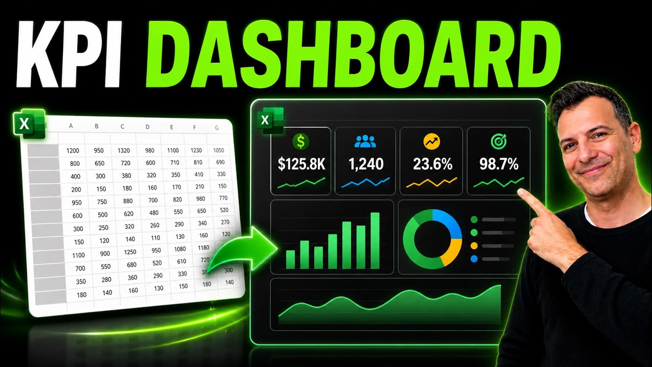 Build a Professional KPI Dashboard in Excel From Scratch