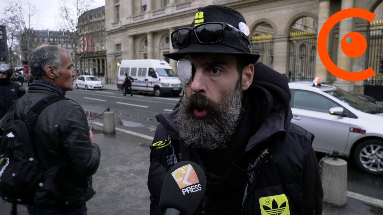 Recours contre le LBD : interview de Jérome Rodrigues (30 janvier 2019, Conseil d'État, Paris)