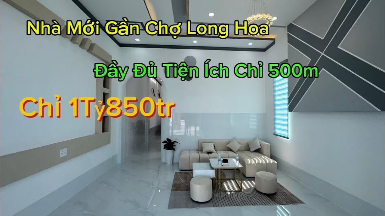 (MS95)Nhà Mới Gần Chợ Long Hoa/Toà Thánh Chỉ 500m/Chỉ 1Tỷ850tr LH 0987650130 Em Nghĩa Hỗ Trợ Ạ 