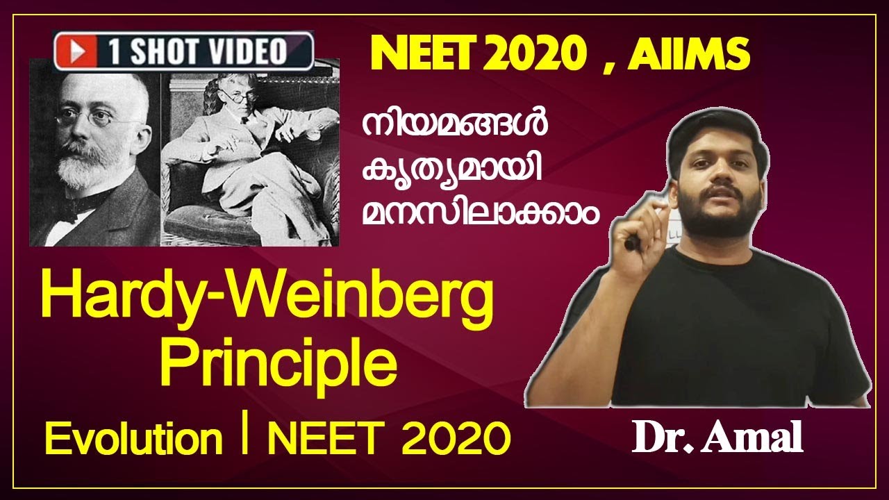 Hardy&ndash;Weinberg principle | നിയമങ്ങൾ കൃത്യമായി മനസിലാക്കാം | NEET 2020 Malayalam Biology Dr_Amal