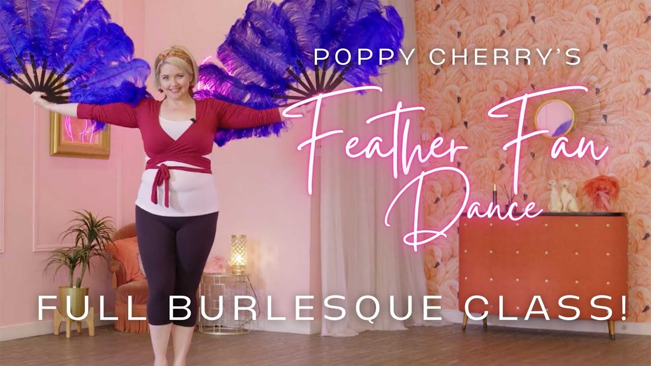 Poppy's Viral Burlesque Feather Fan Dance Class!