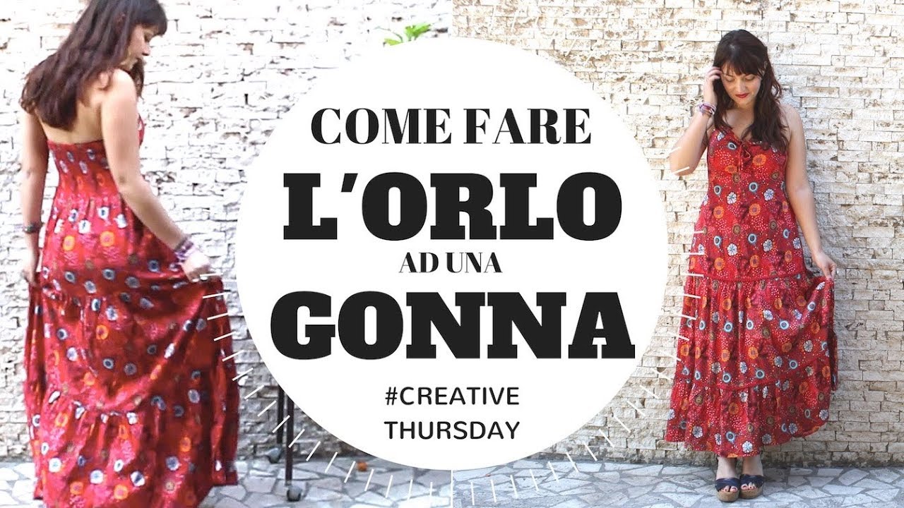 TUTORIAL: COME FARE L'ORLO AD UNA GONNA A RUOTA! | FAI DA TE VESTITI | RICICLO | #CREATIVETHURSDAY