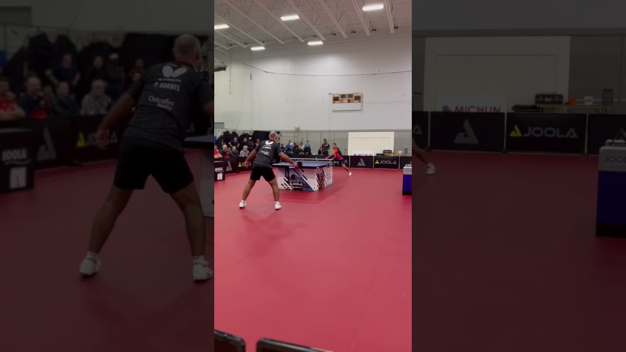 Awesome table tennis rally between Thiago Monteiro and the legend Petr Korbel! #tabletennis