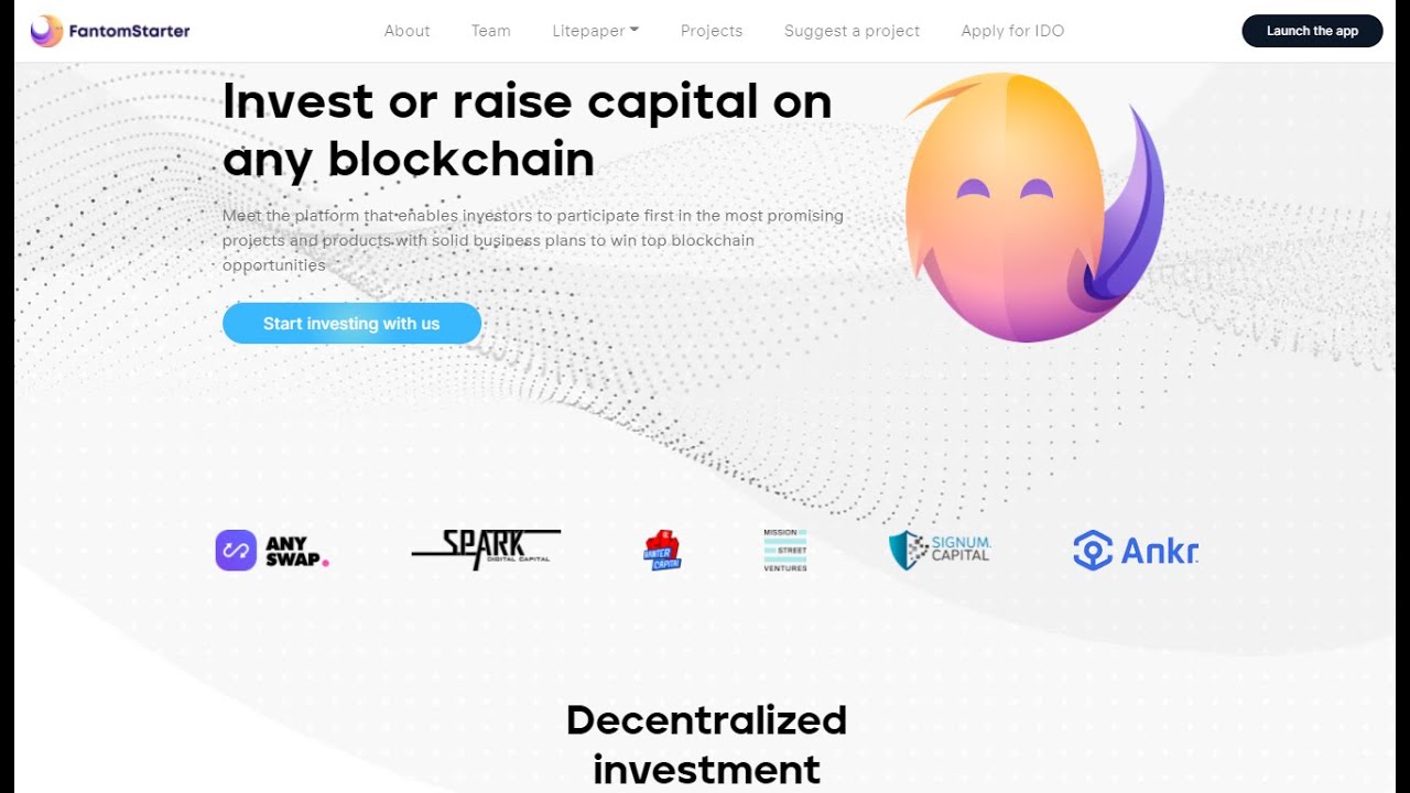 Fantom Starter - Raise and Invest Capital on Any Blockchain