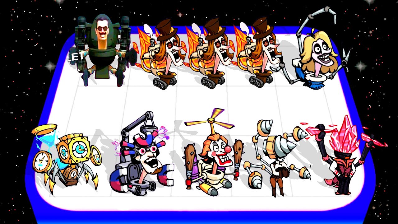 Merge Monster Skibidi Toilet - All Skibidi Bosses Vs All Multiverse Cameraman, Mobile Gameplay