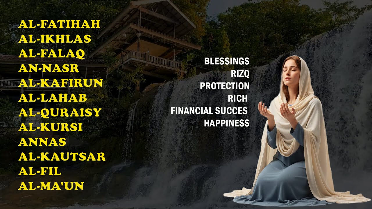 7X AL FATIHA 7X AL AYATUL KURSI 7X AL KAFIRUN 7X AL IKHLAS 7X AL FALAQ 7X ANNAS 7X AL MAUN