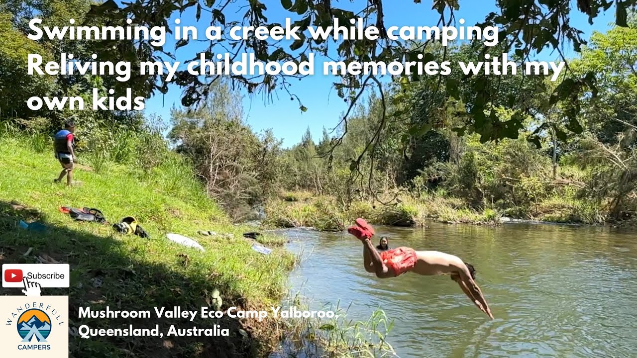 Hipcamp camping on a creek in Queensland Australia | [relaxing sounds, nature, ASMR]