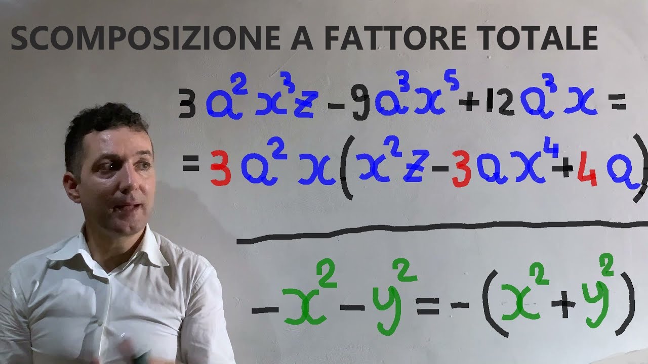 Scomposizione a fattore comune o fattore totale . Esercizi svolti passo passo .