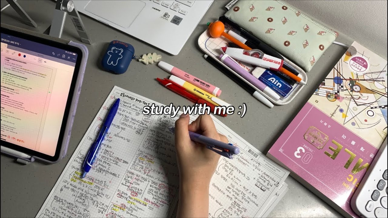 의대생 시험전날 벼락치기.. 함께 해요...^^ 3hr study with me, 쉬는시간❌