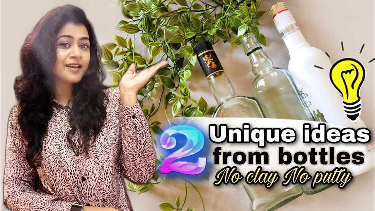 2 Unique Bottle craft - Diy flower vase ideas | Home decor ideas