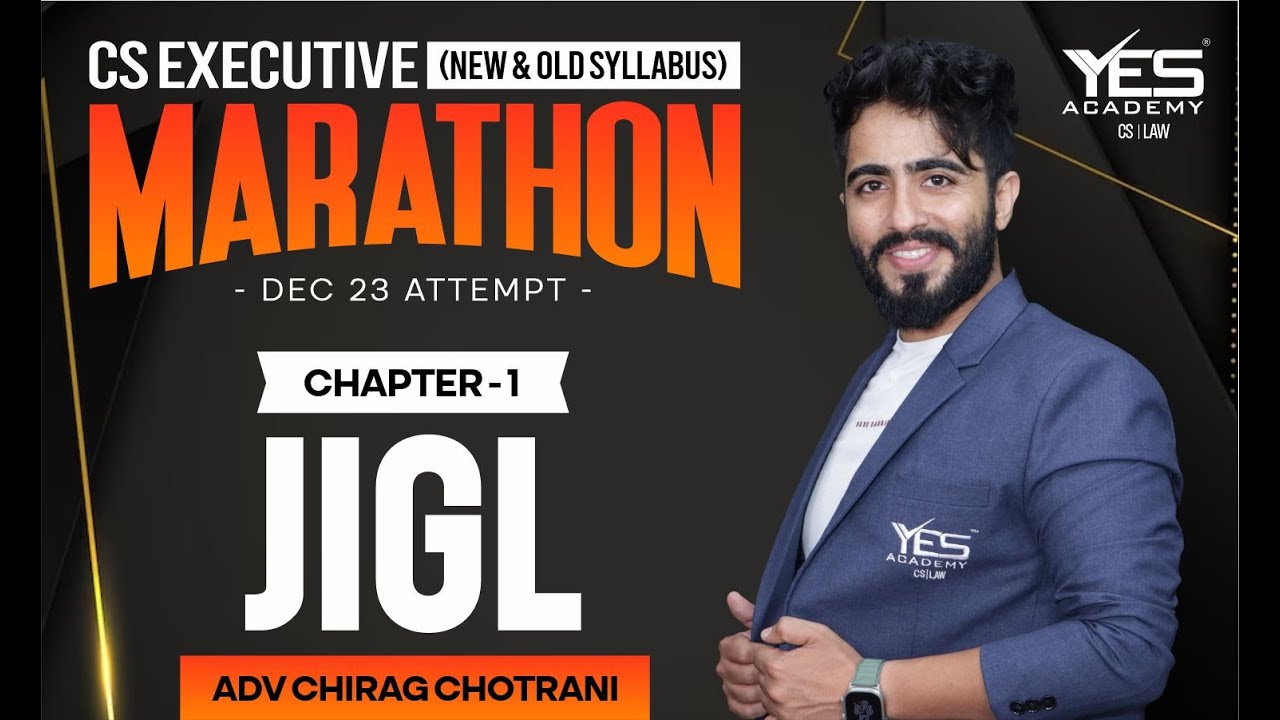 JIGL MARATHON for Dec 23 (Part 1) (Old & New Syllabus) | Adv Chirag Chotrani