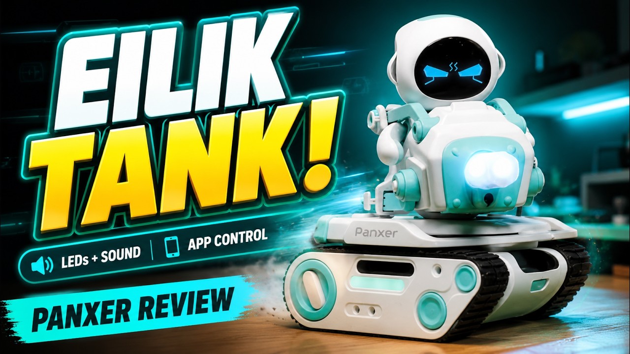 Panxer Robot Tank for Eilik by Energize Lab! | Powerful Add-On with LEDs, Sounds & Control