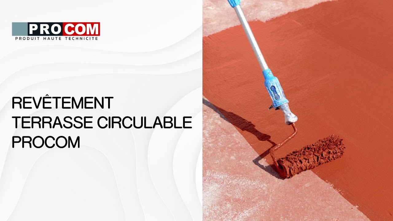 Peinture, r&eacute;sine d'&eacute;tanch&eacute;it&eacute; imperm&eacute;abilisation terrasse circulable, balcon, sols ext&eacute;rieurs PROCOM