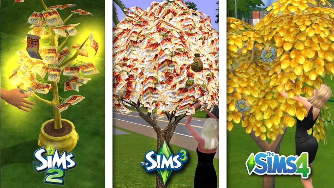 Sims 2 vs Sims 3 vs Sims 4 - Money Tree