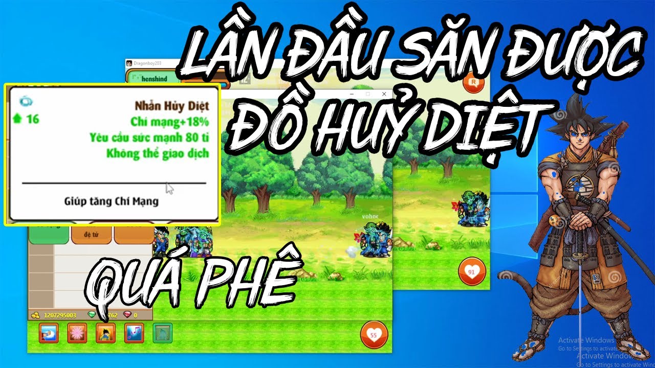 Ngọc Rồng Blue | BỊ CH&Ecirc; SĂN BOSS G&Agrave;.. CẦM 3 ACC  X2 SET NAPPA ĂN HẾT BOSS...G&Agrave; BLUE...NRO BLUE