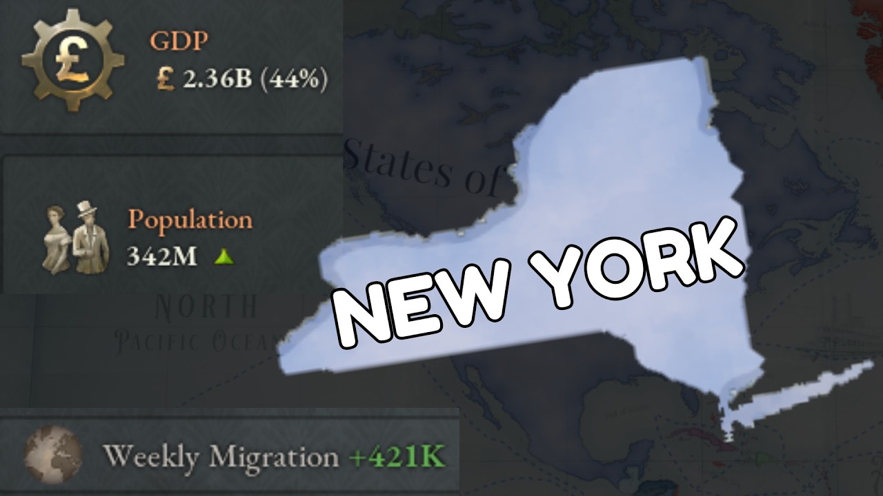 I moved the modern US population into new york with migration in victoria 3