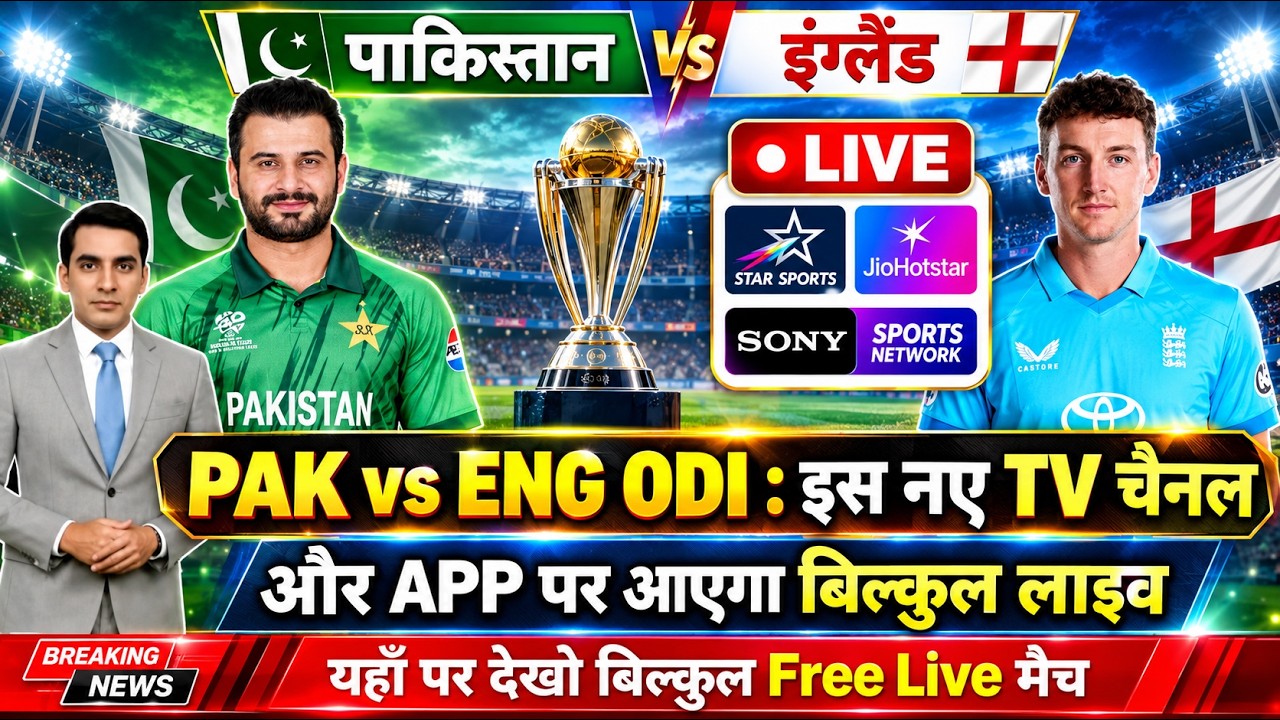 Pakistan vs England ODI Match Live Telecast Channel | PAK vs ENG ODI Match Live Kaise Dekhe 2026